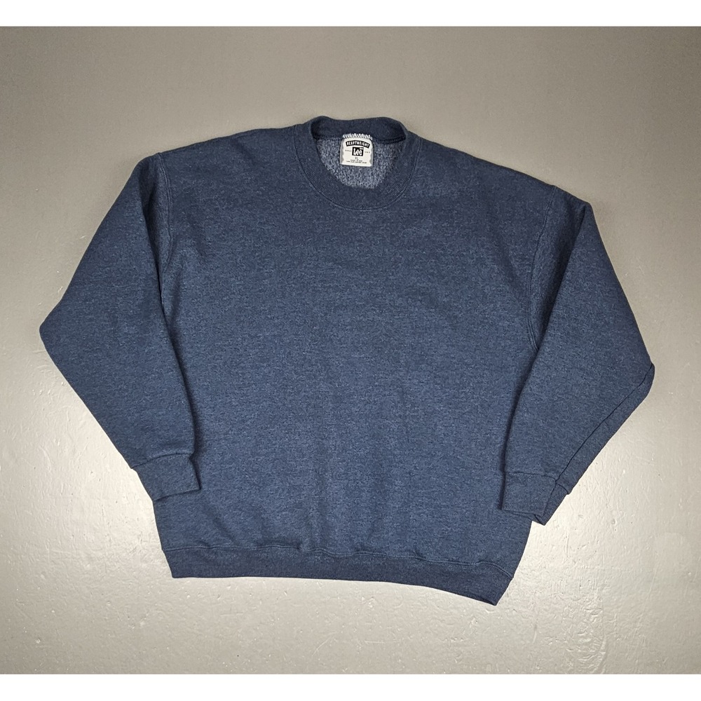 Vintage Lee Heavyweight Sweatshirt Mens XL Vintage 80s Blue Crewneck Sweater
